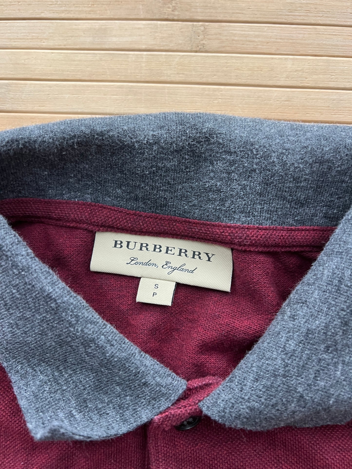 Burberry Long Sleeve Polo (S)