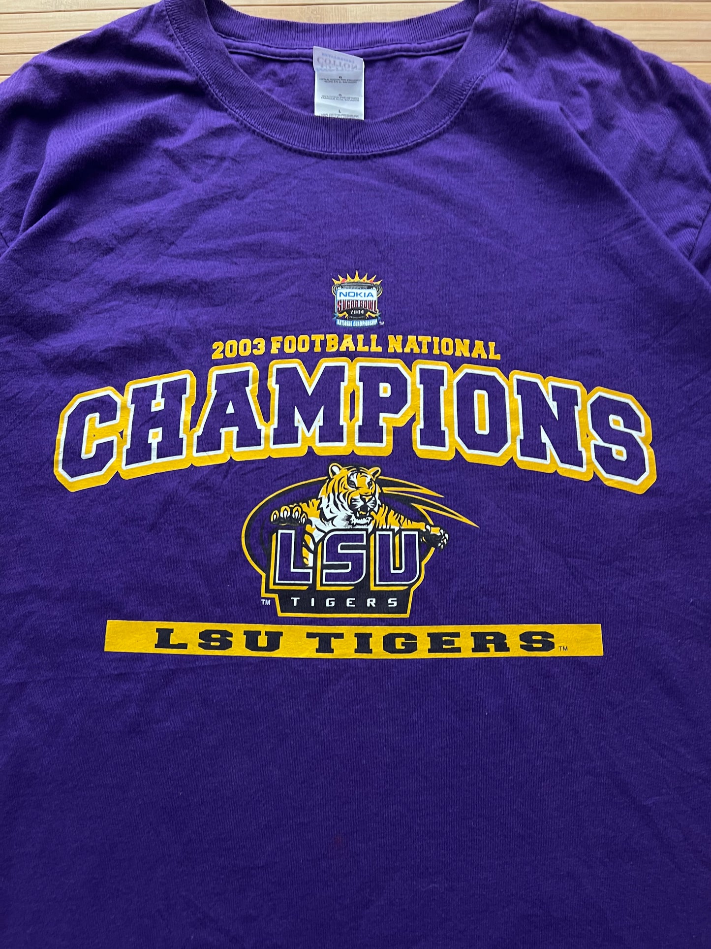 LSU Tigers 2003 Champions T-Shirt (L)