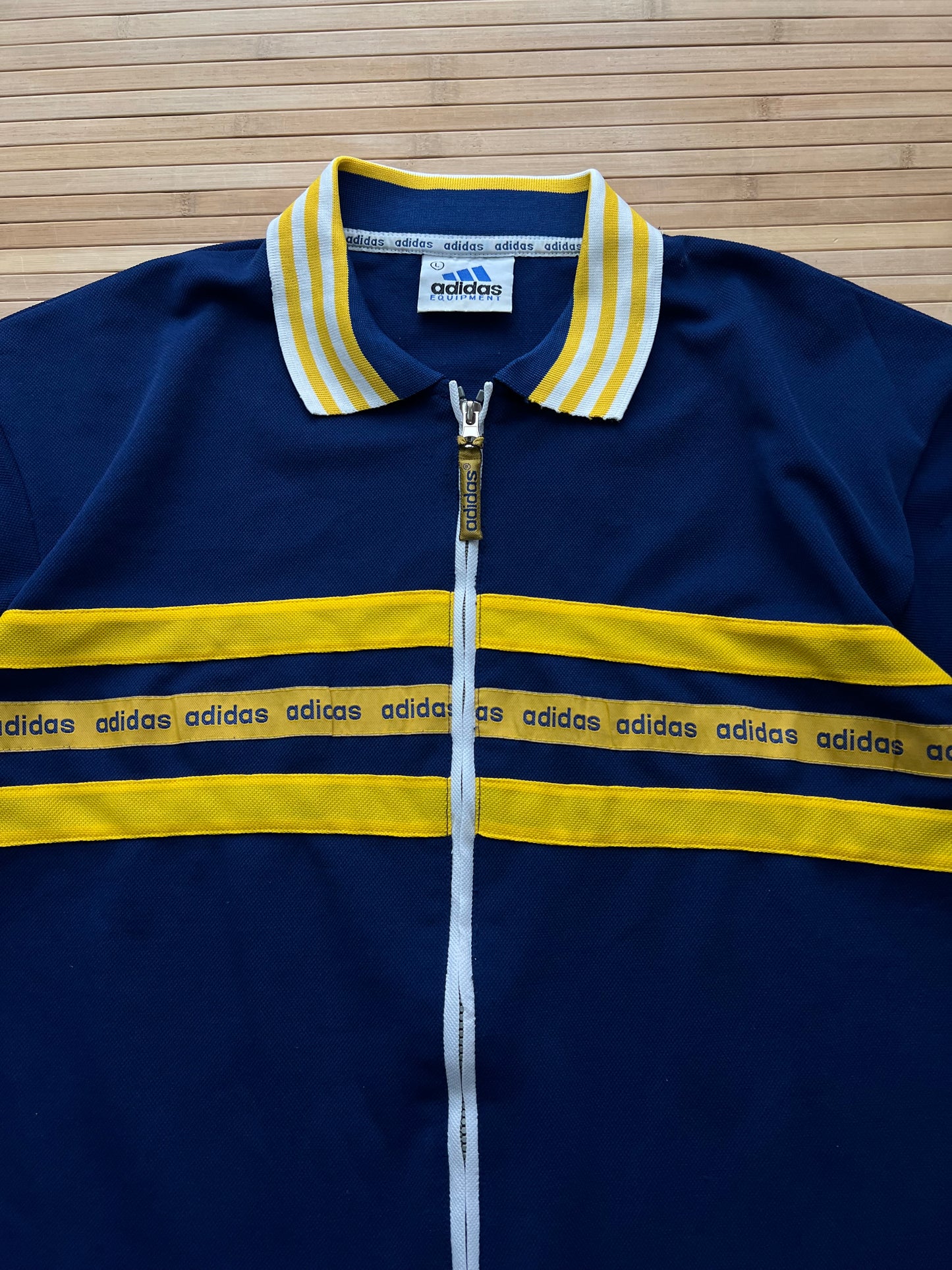 Adidas 90s Zip Up Polo (XL)
