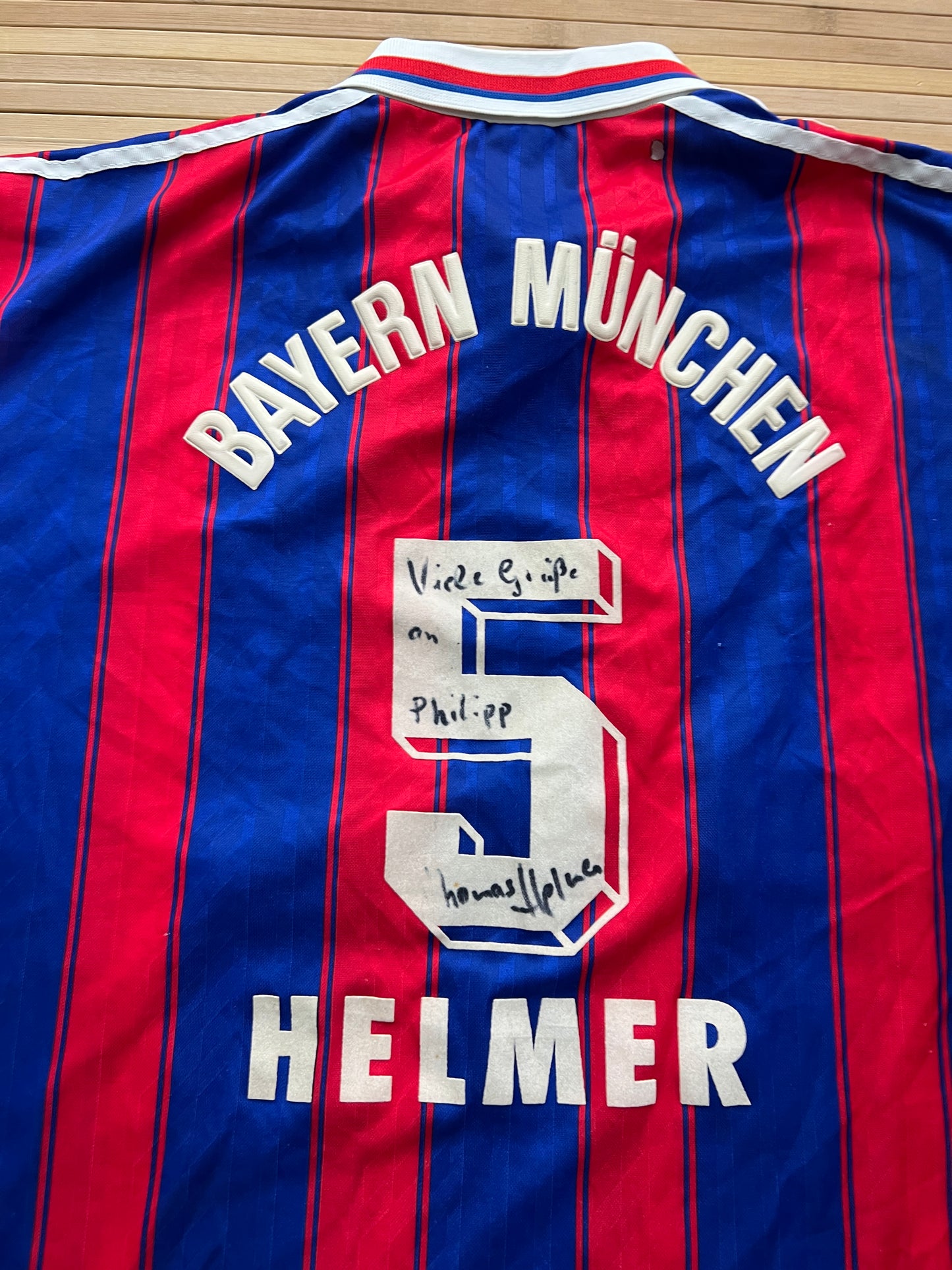 Signed Bayern 1995/97 Helmer Home Jersey (L)