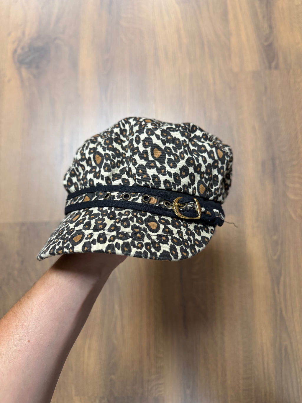 Y2K chetah print Cadet Hat 🙋‍♀️