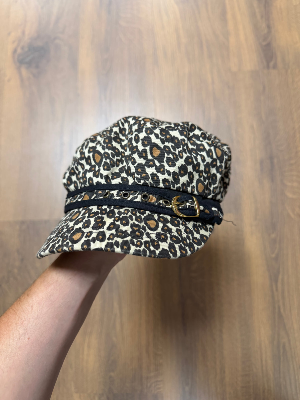 Y2K chetah print Cadet Hat 🙋‍♀️