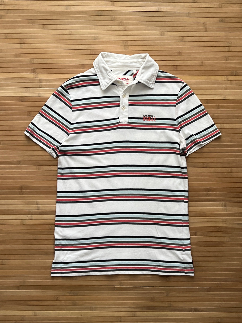 90s oneill Striped Polo Tshirt (S)