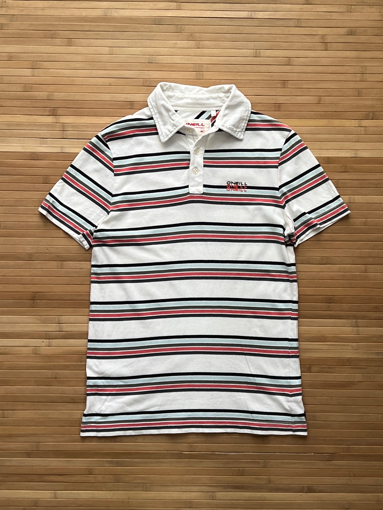 90s oneill Striped Polo Tshirt (S)