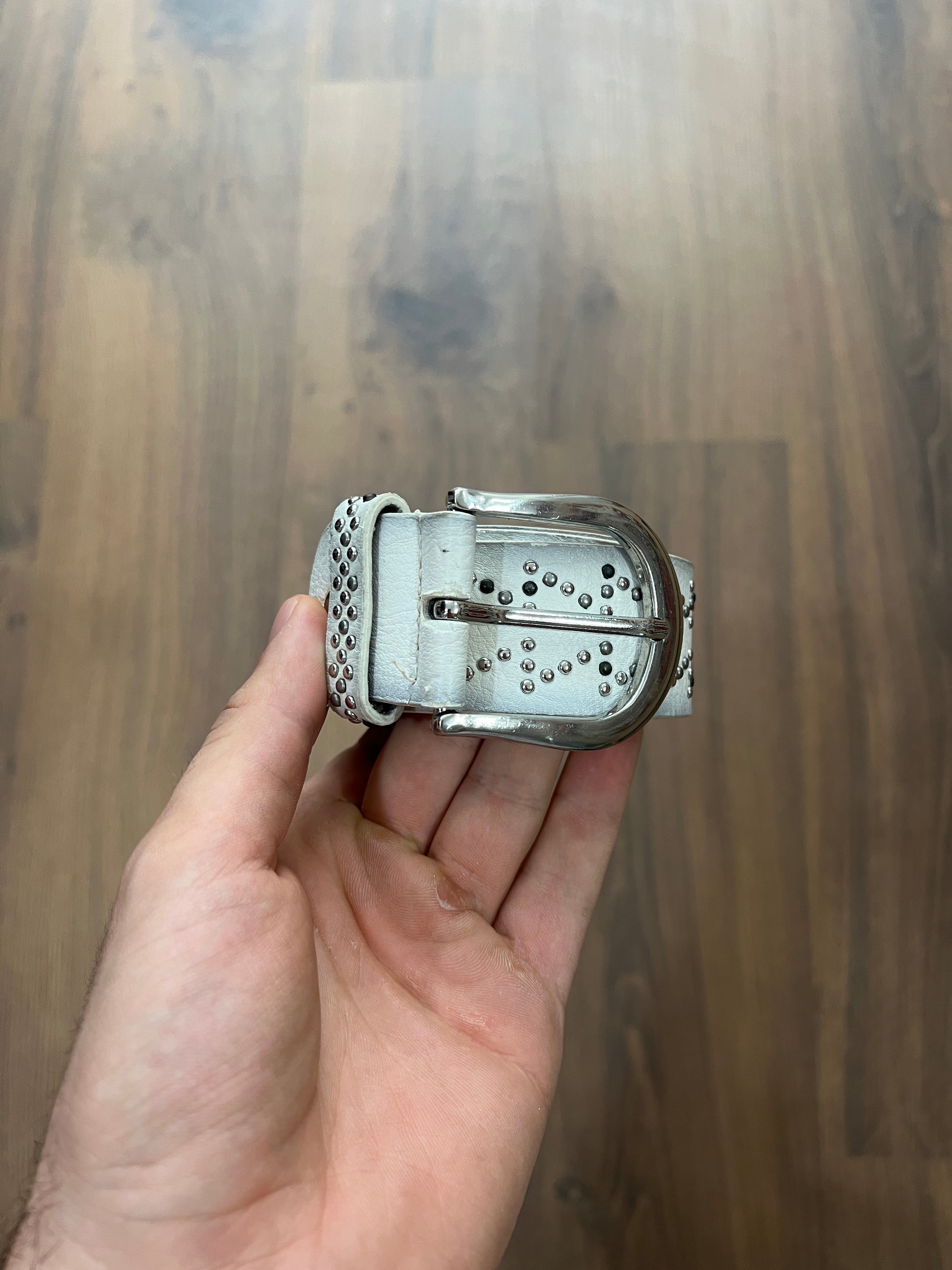 White Studded Belt  (32)
