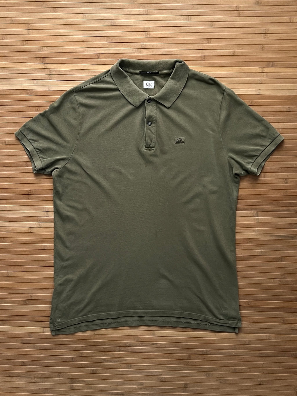 CP Company khaki Polo Tshirt(XL)