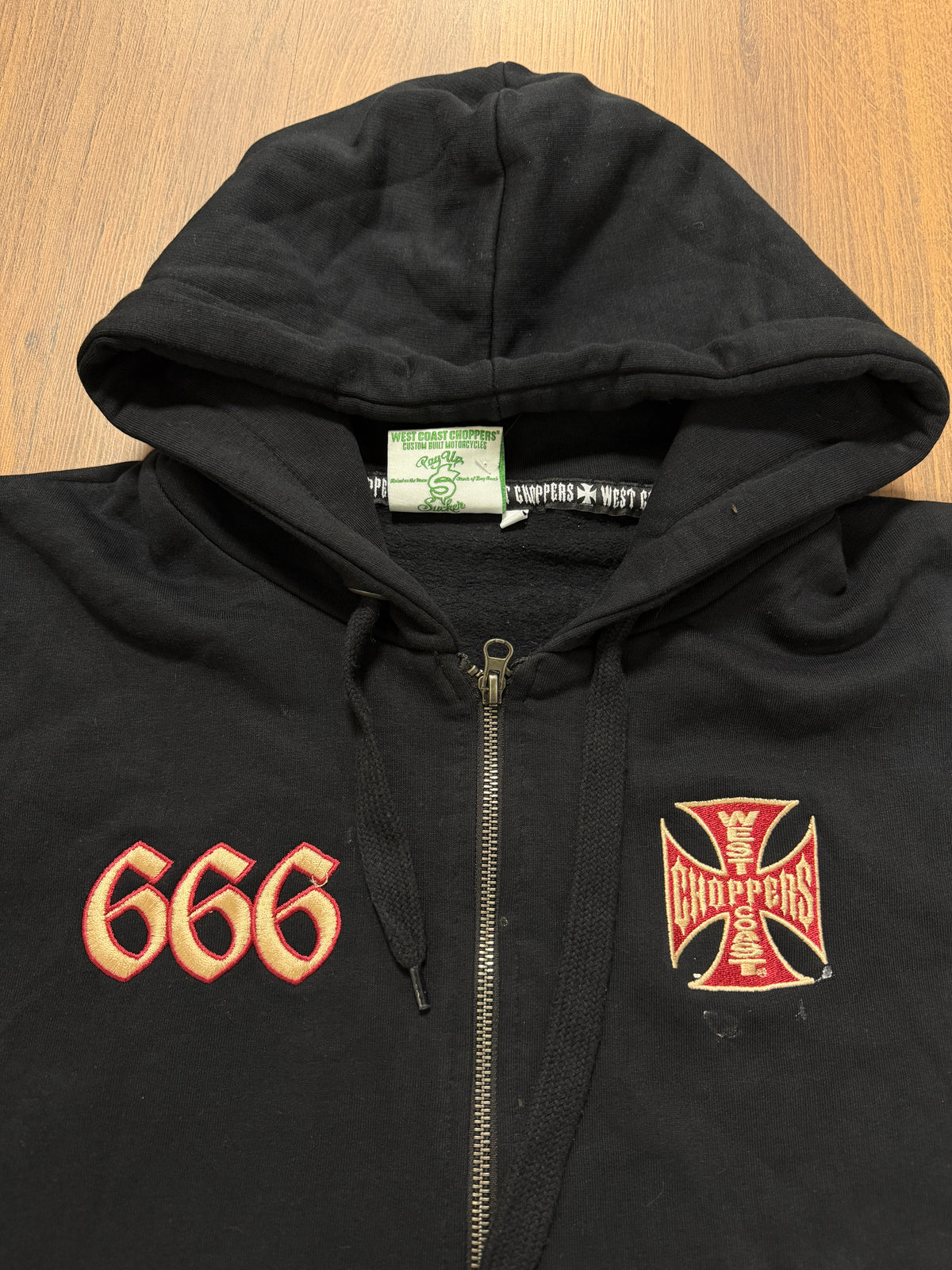 West Coast Choppers Hooded Vest (L/XL)