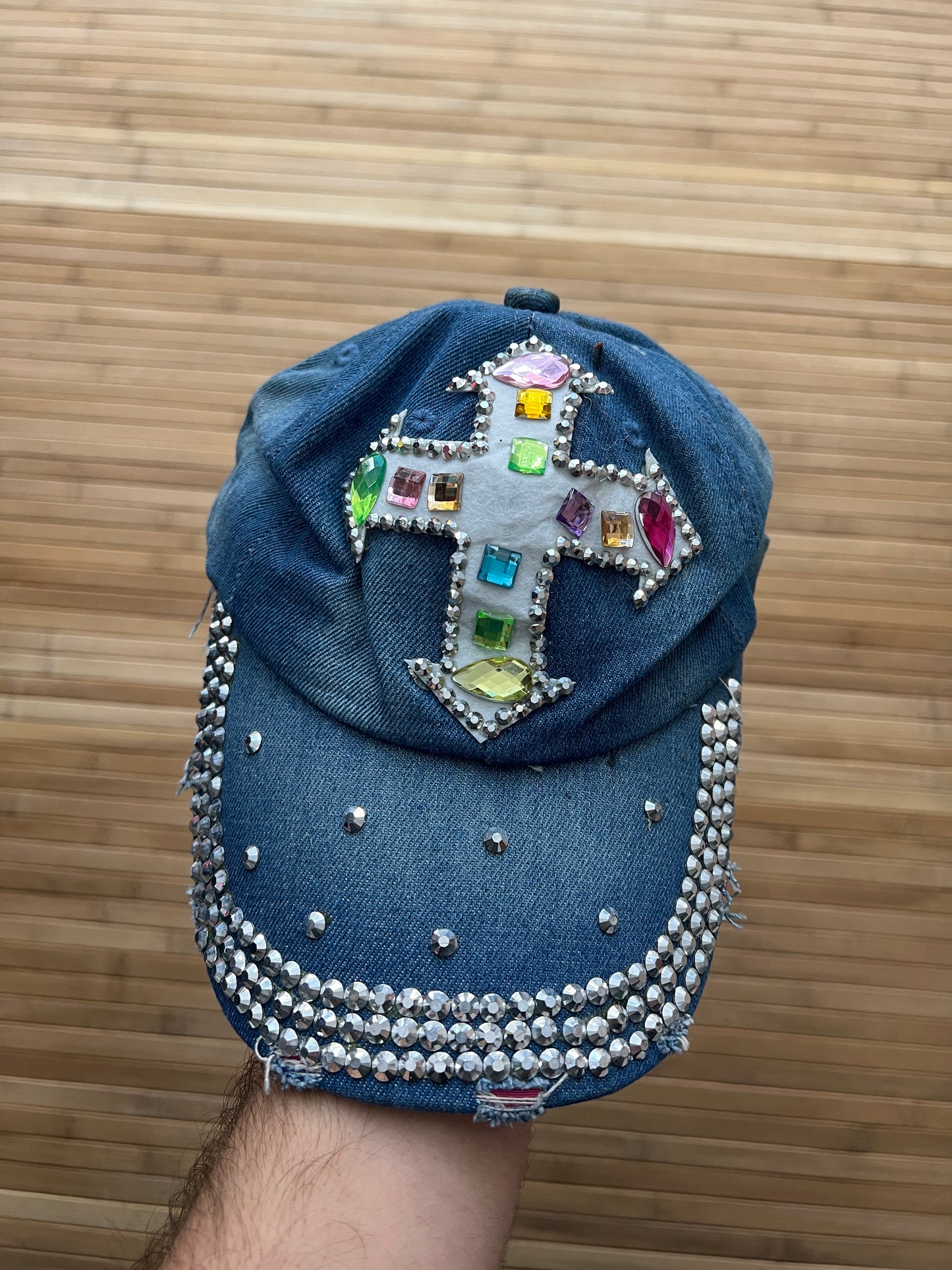 Cross Denim Hat (one size)