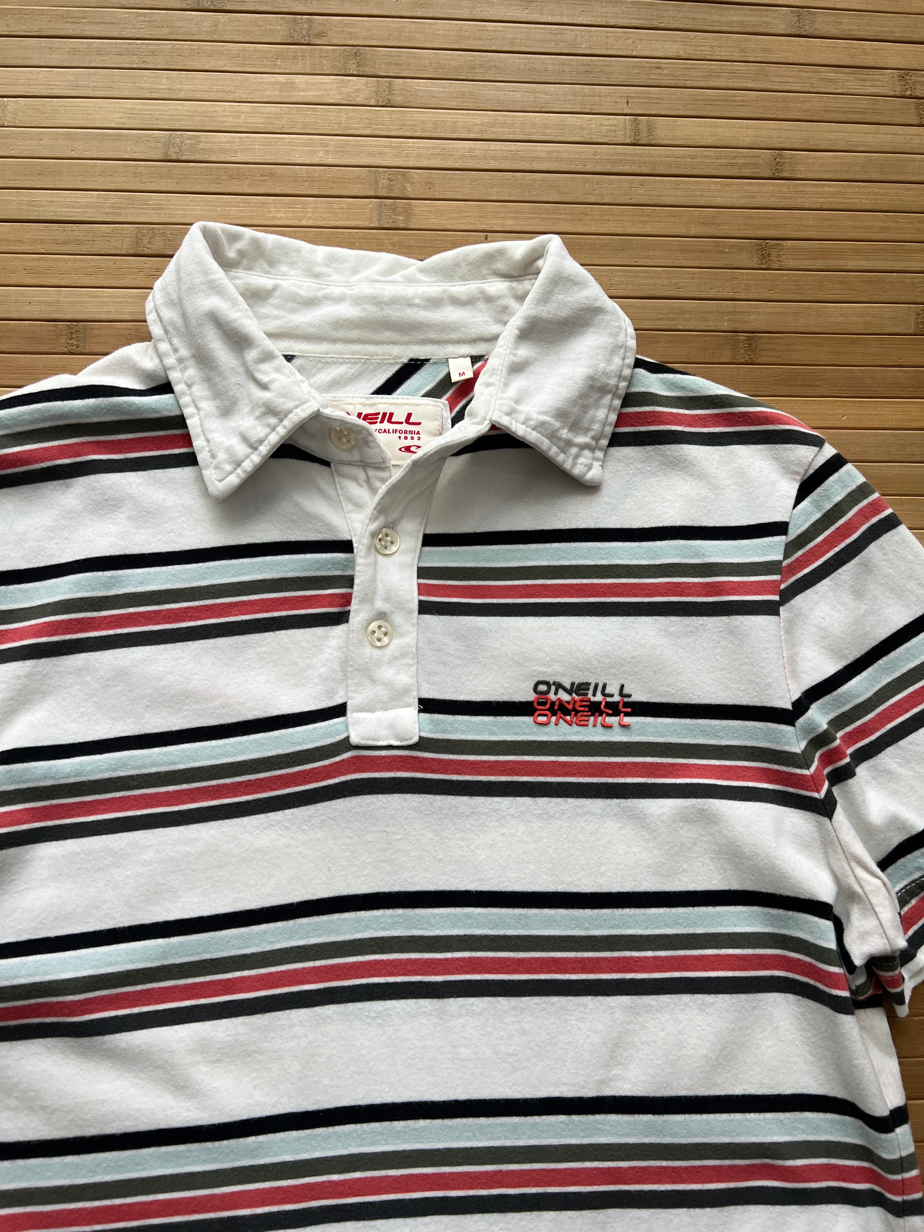 90s oneill Striped Polo Tshirt (S)