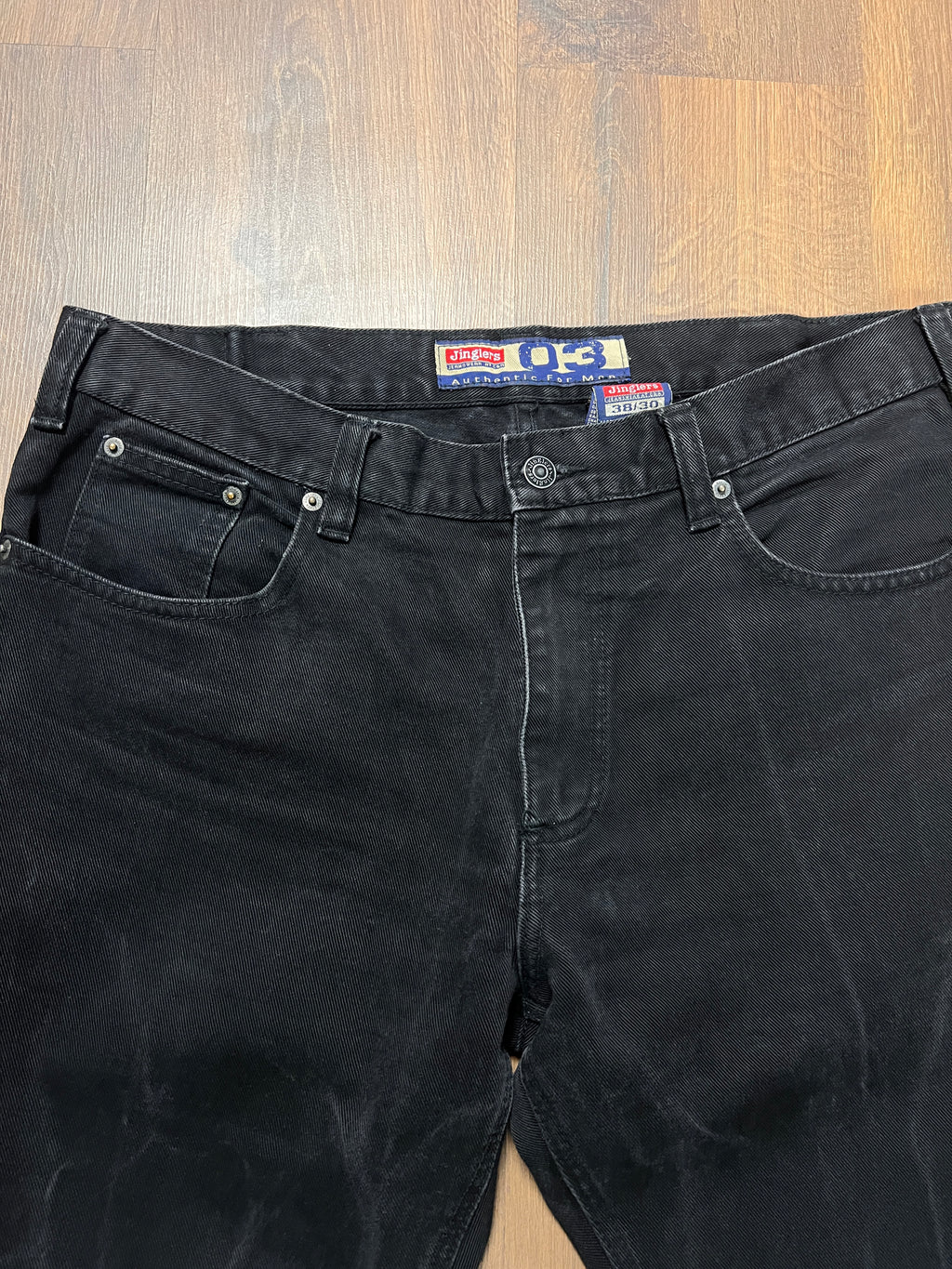 Jinglers Stone washed Black Jeans(36x30)