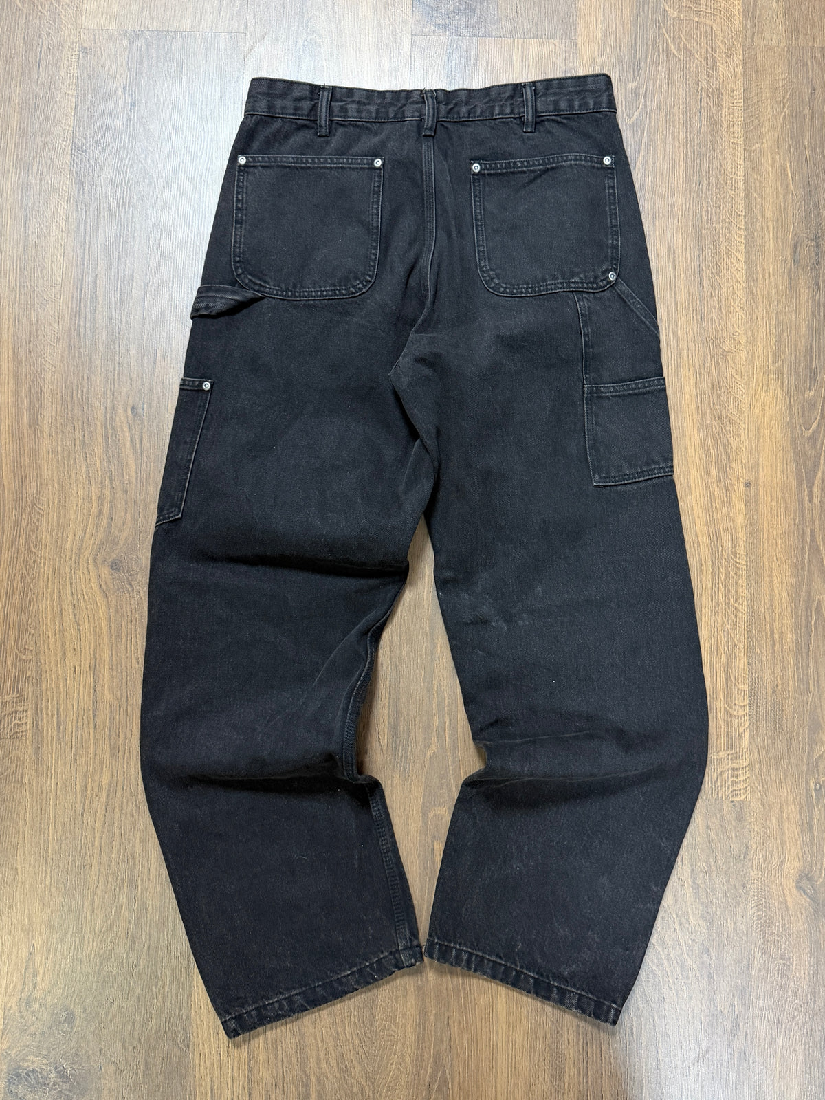 Double Knees Black Pants (32x30)
