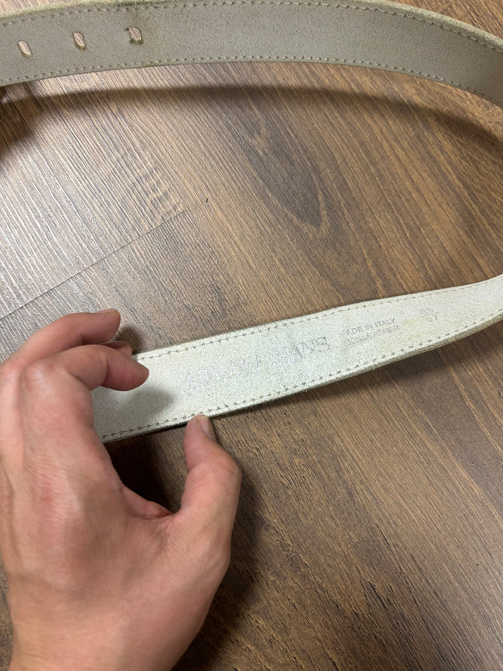 Vintage Armani Leather Belt (32/36)