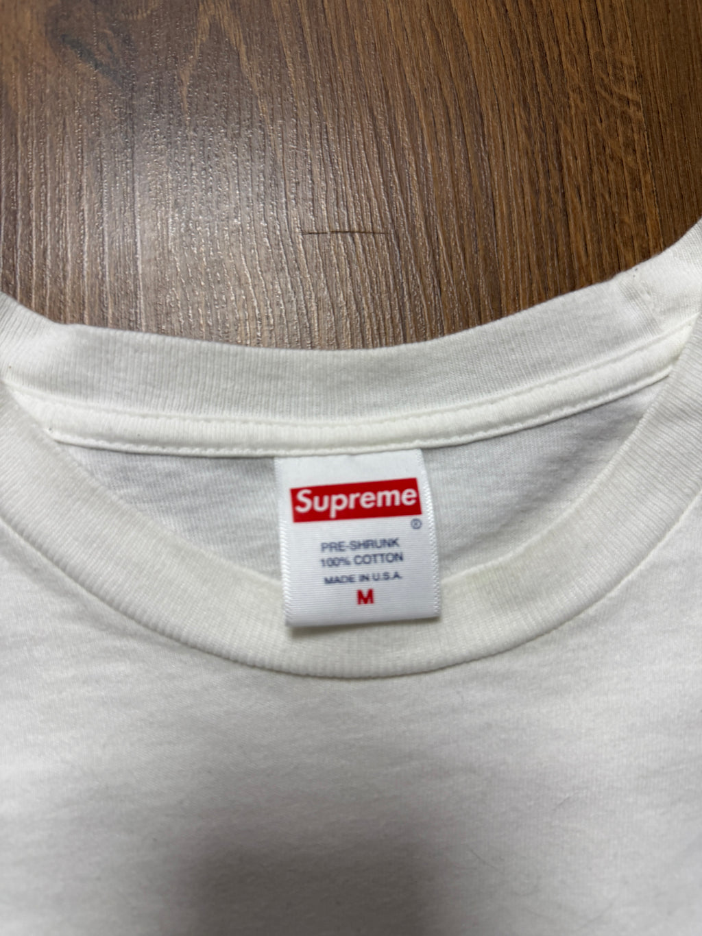 Supreme Stay Positive White Tshirt(L)