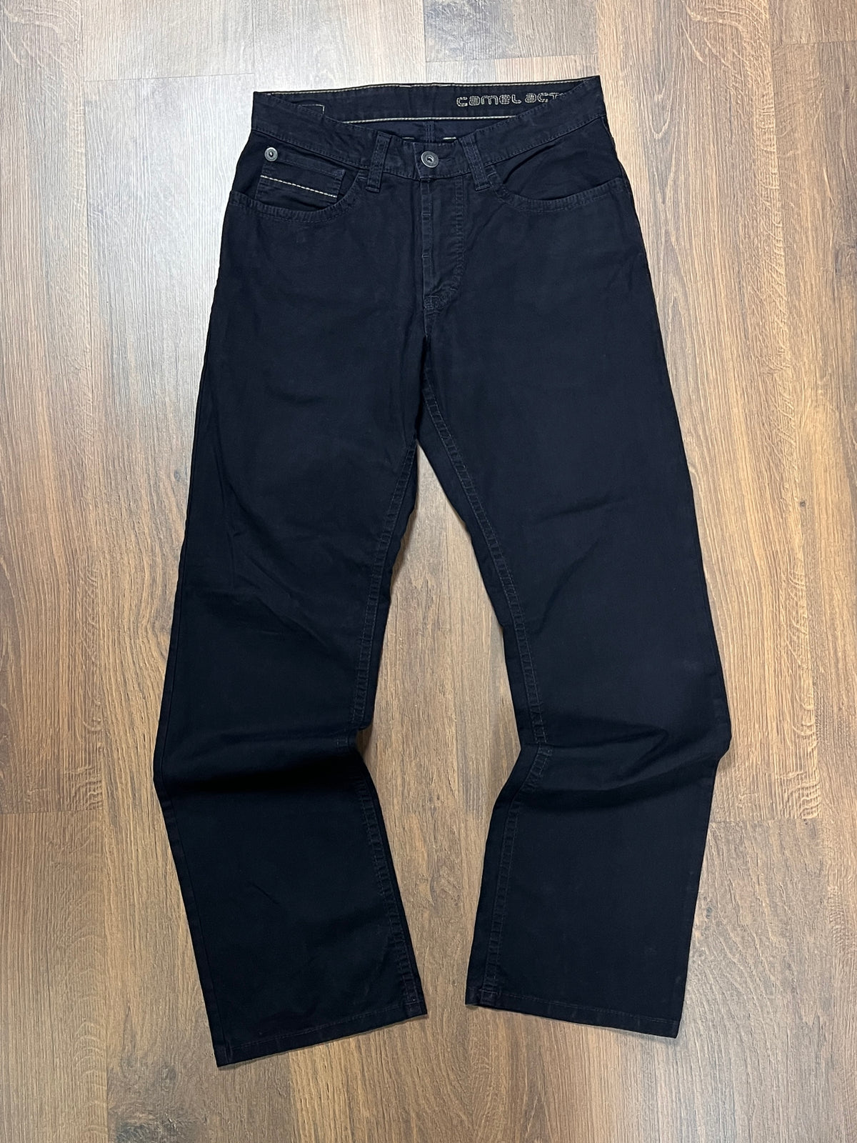 Camel Flared Active Black Pants(30x30)