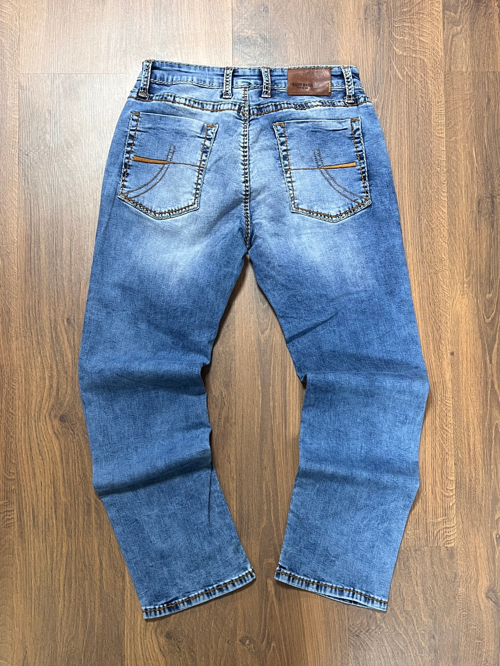 Camp David Y2k Orange stitch jeans (32x30)