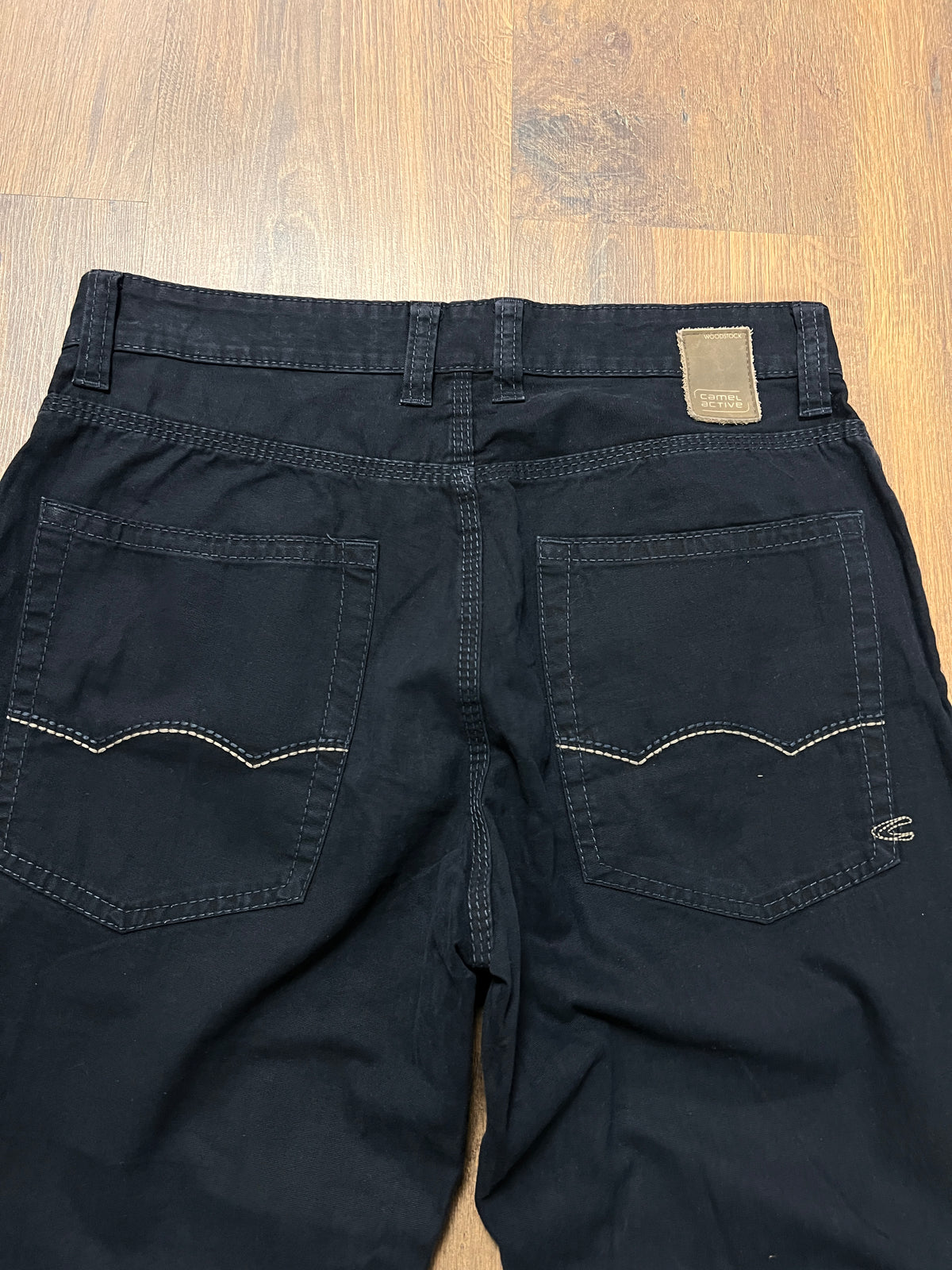 Camel Flared Active Black Pants(30x30)