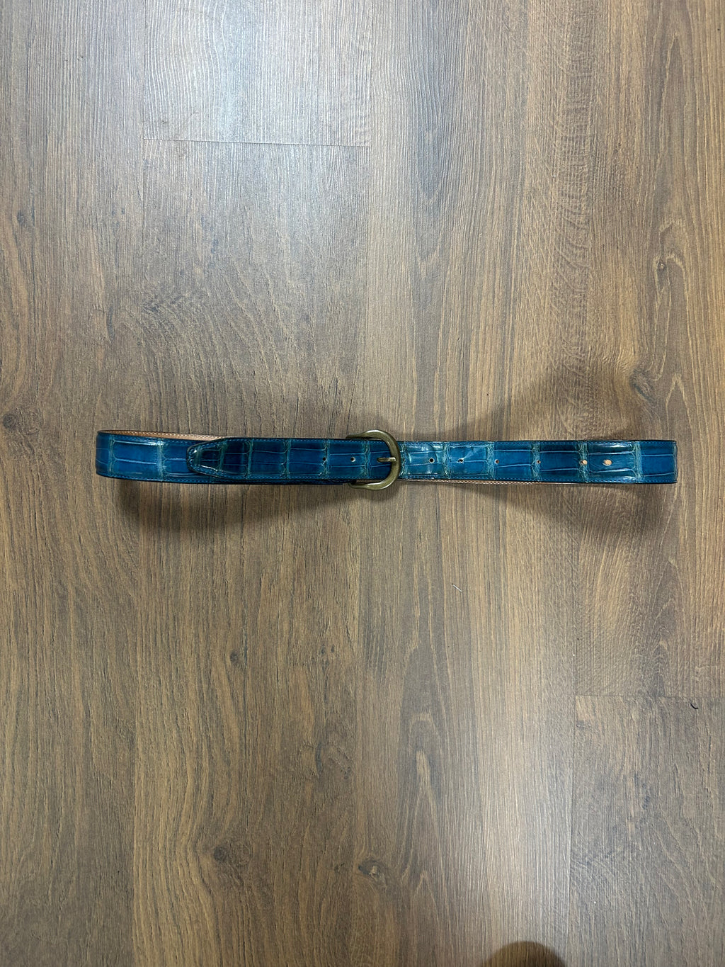 Leather Croc Print Belt (32/42)