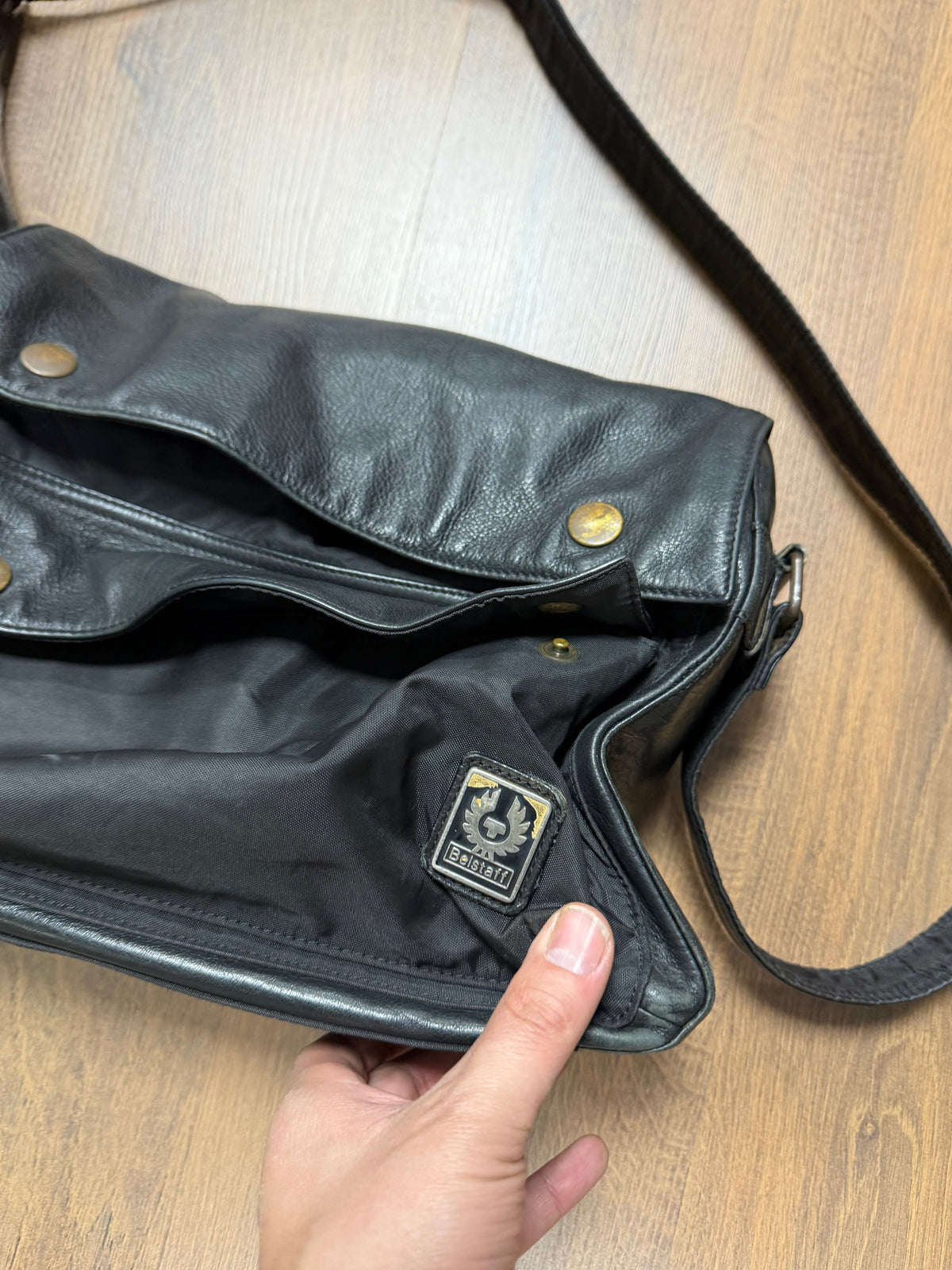 Belstaff Military Messenger Leather Bag