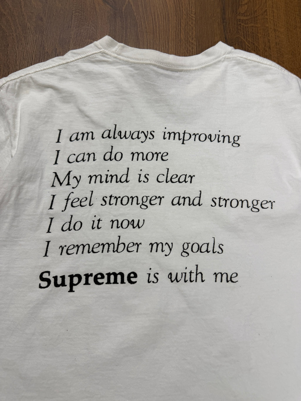 Supreme Stay Positive White Tshirt(L)