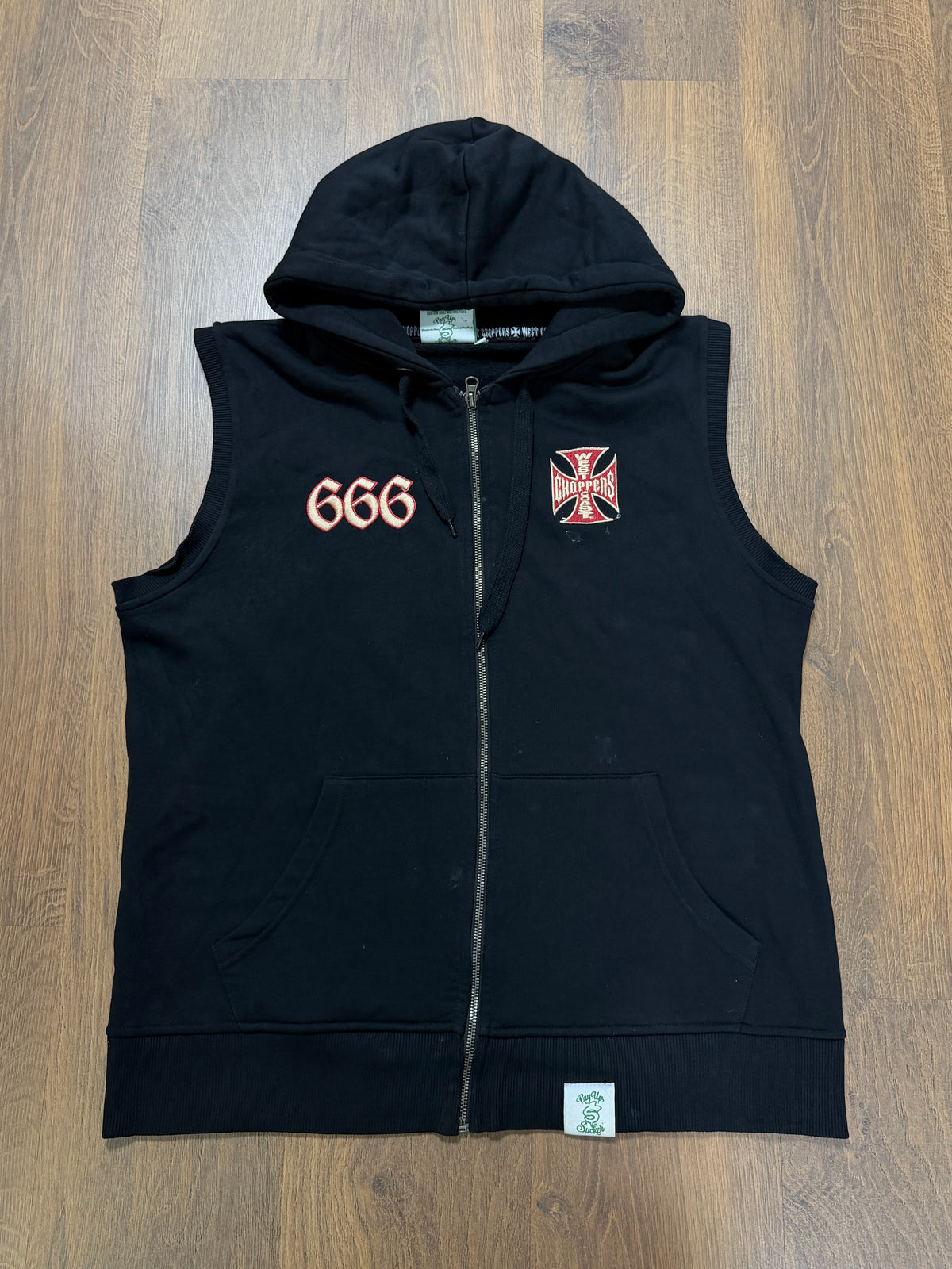 West Coast Choppers Hooded Vest (L/XL)