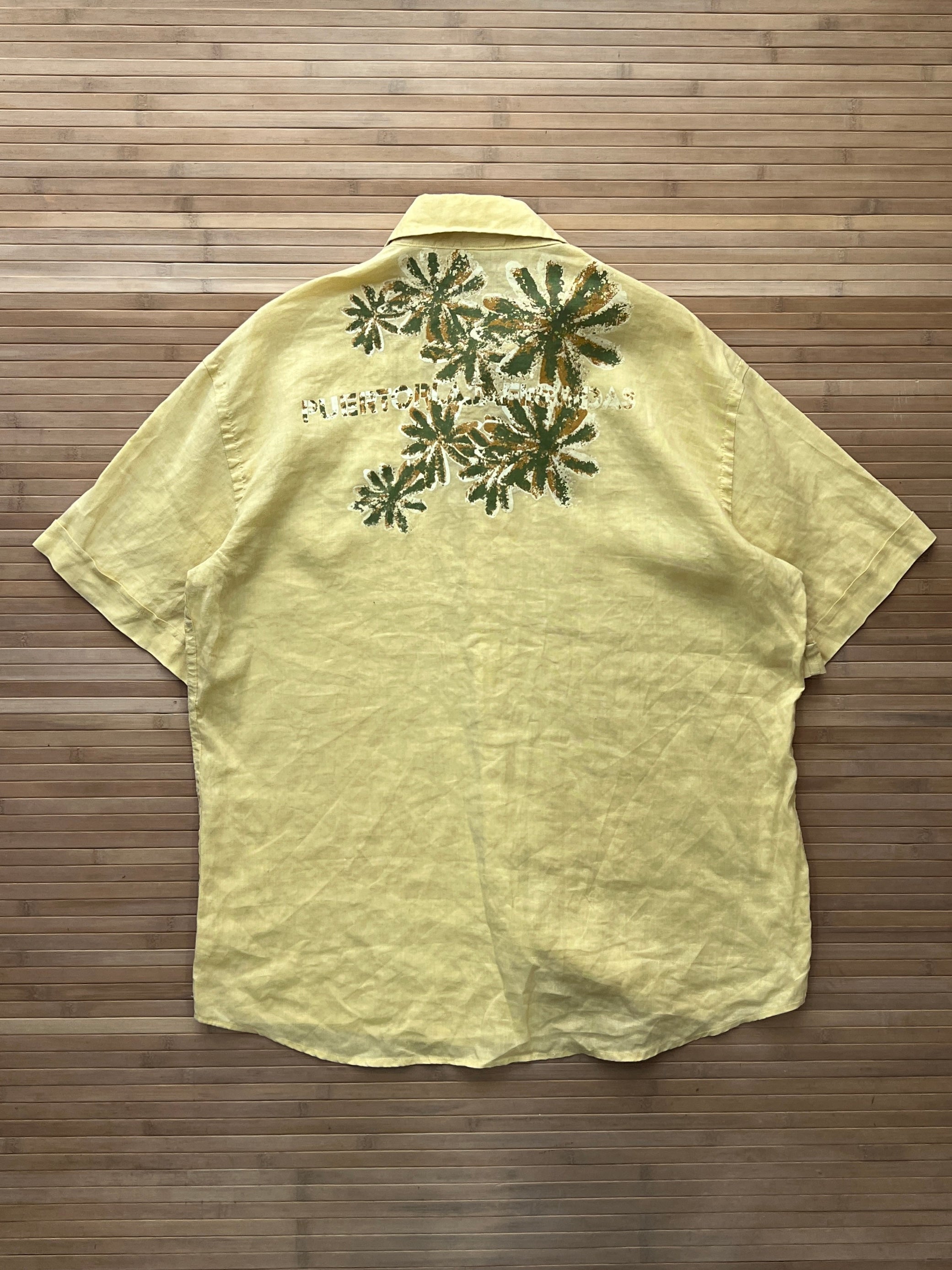 90s Hawai Linen Shirt(2XL)