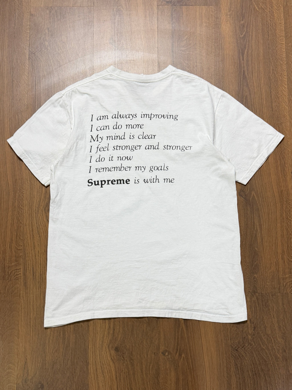 Supreme Stay Positive White Tshirt(L)