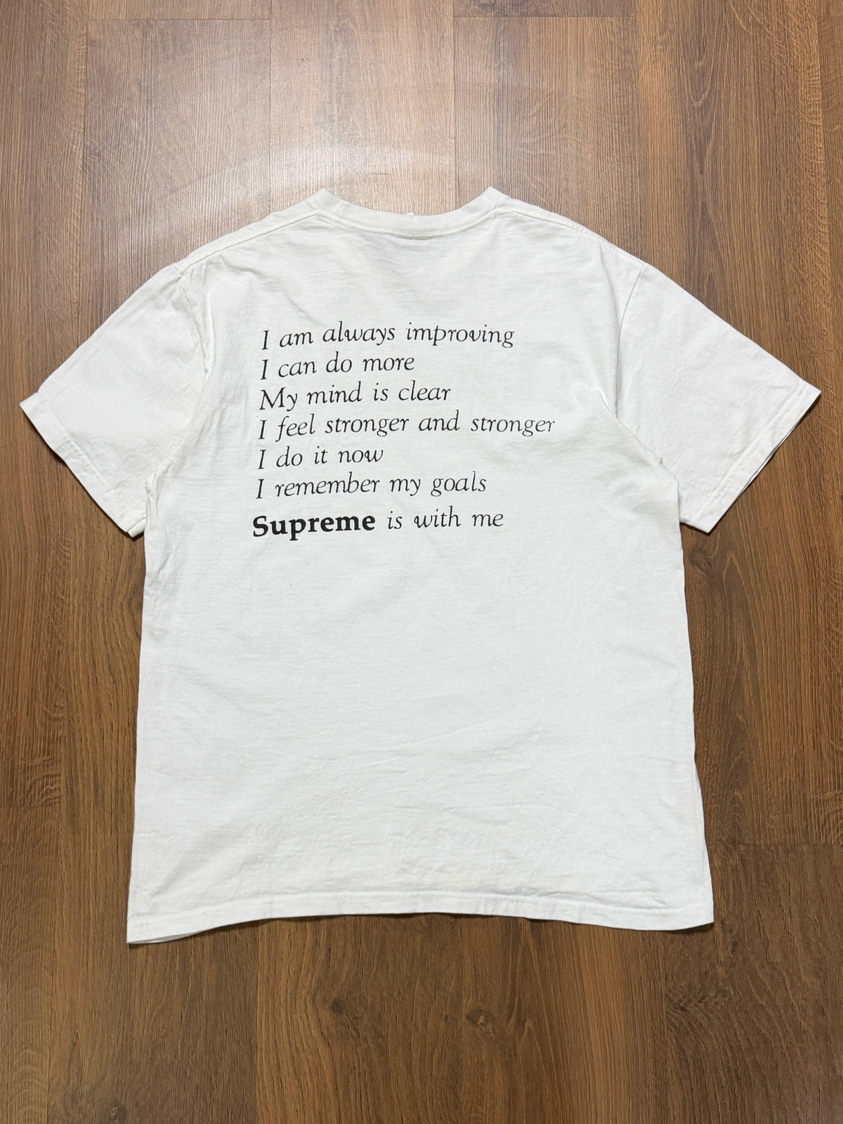 Supreme Stay Positive White Tshirt(L)