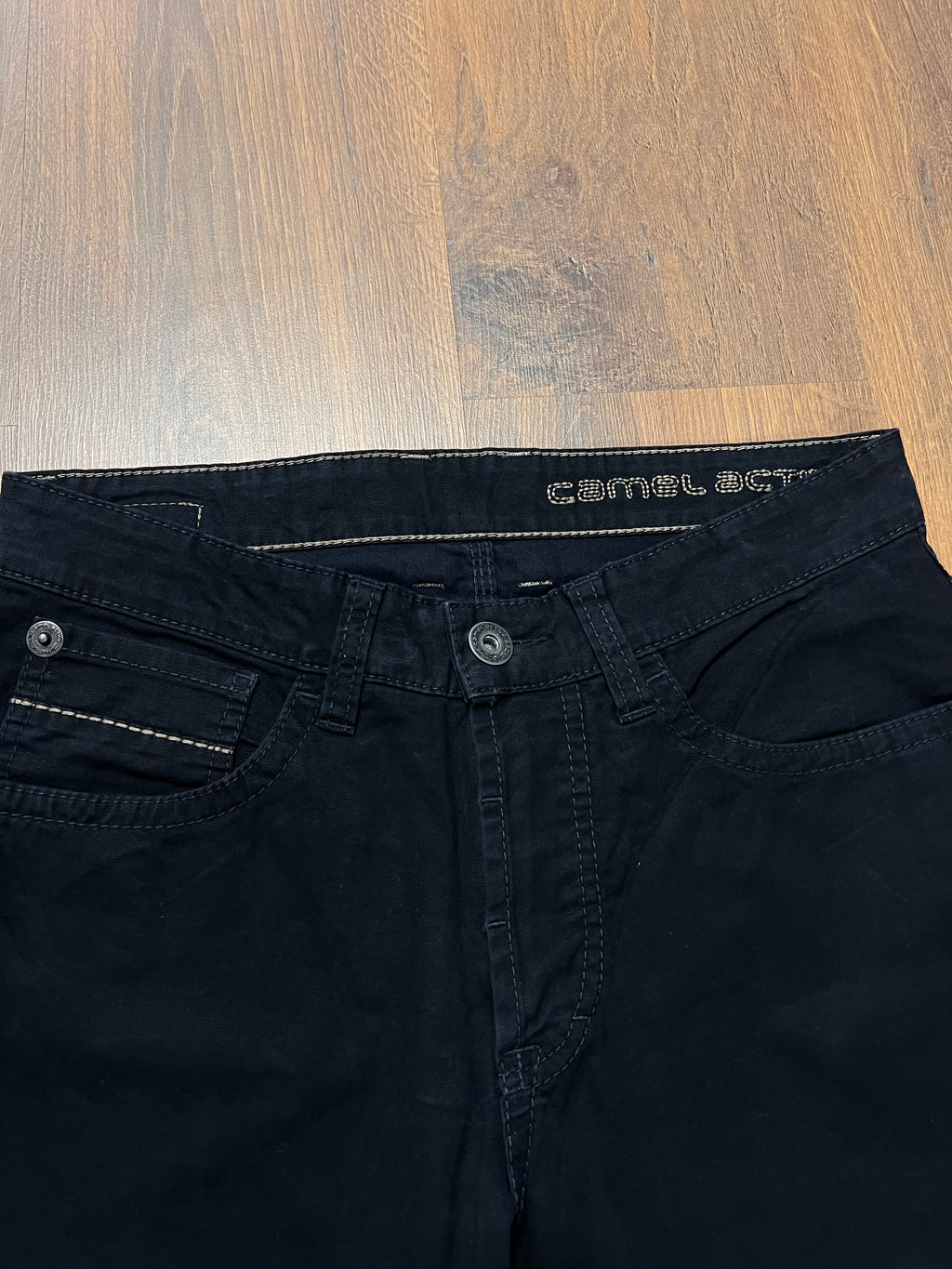 Camel Flared Active Black Pants(30x30)