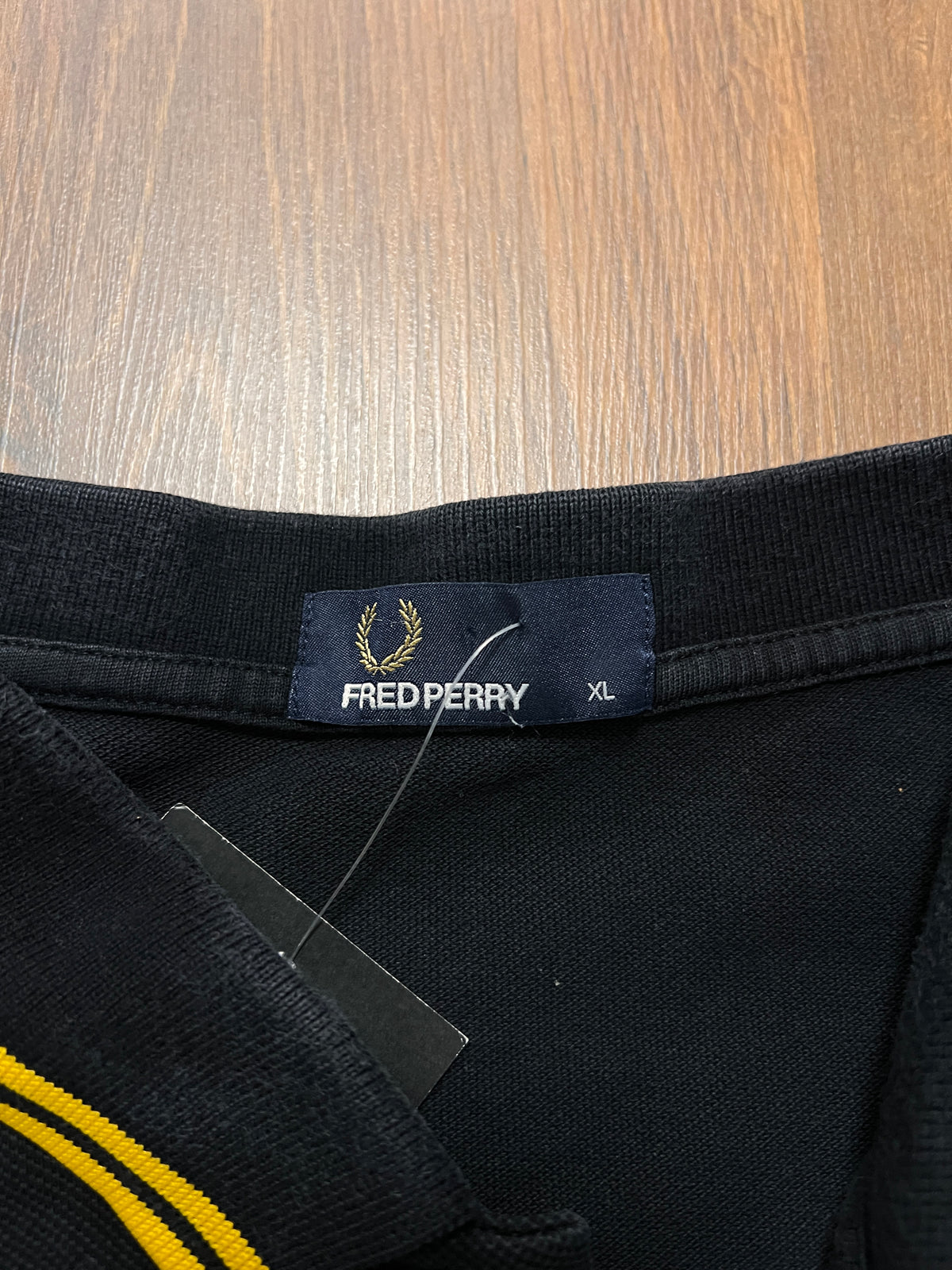 Fred Perry Black/Yellow Polo (L)