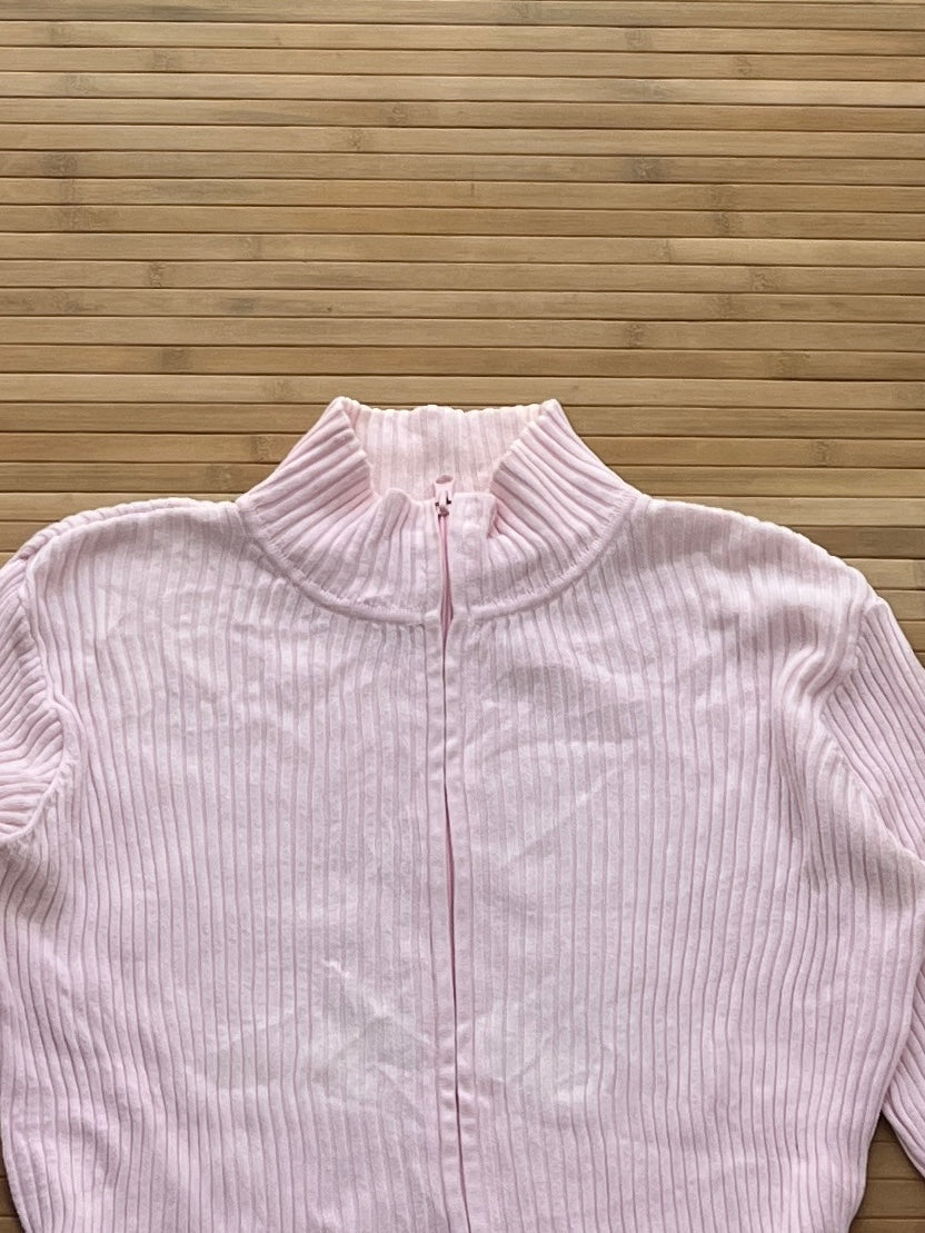 Women Pink Zip Up (M)