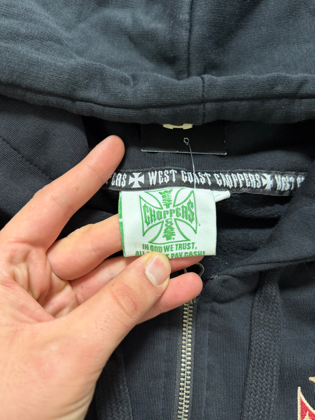 West Coast Choppers Hooded Vest (L/XL)