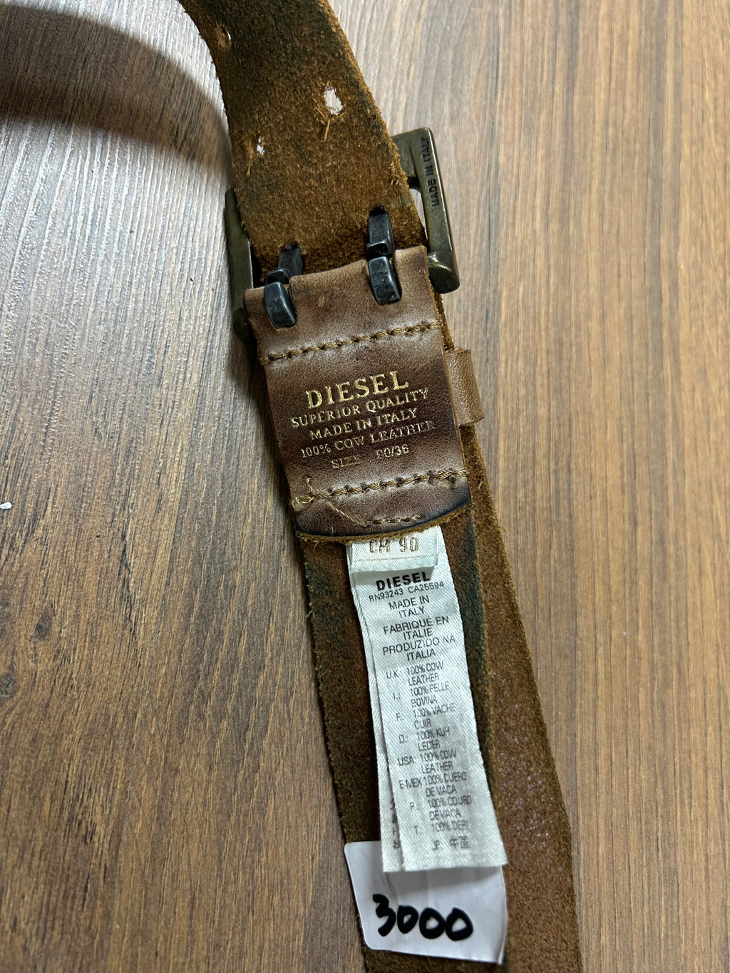 Diesel Vintage Leather Belt (33/38)