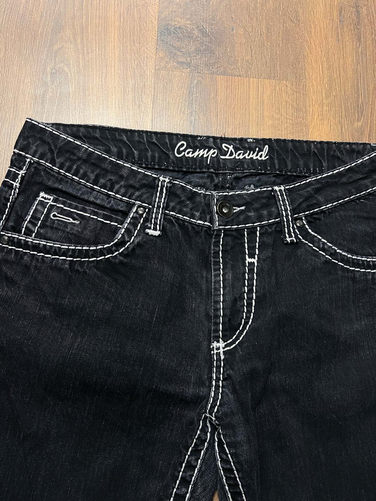 Black camp david y2K jeans(34x30)