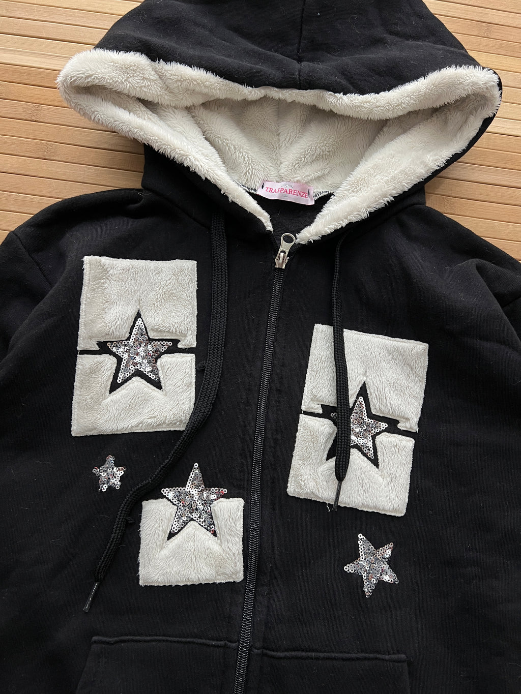 Star Fur Zip Up Hoodie🙋‍♀️ (M)