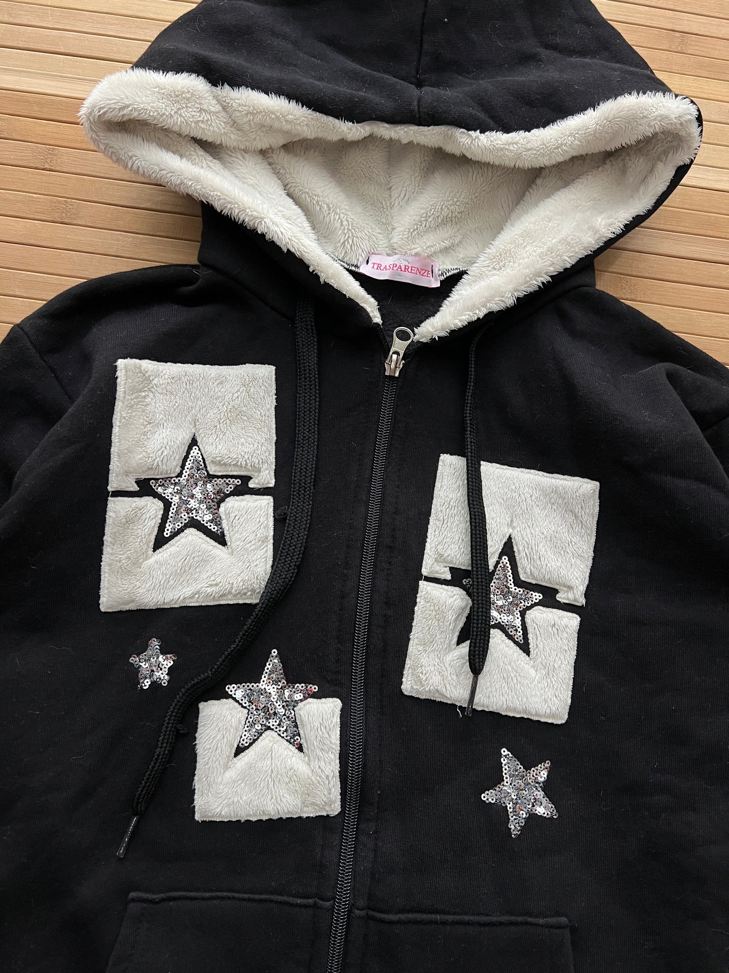 Star Fur Zip Up Hoodie🙋‍♀️ (M)