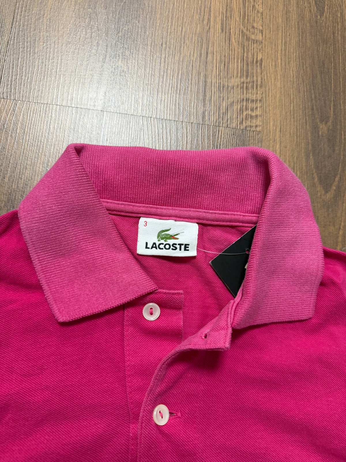 Bright Pink Lacoste Polo Tshirt🙋‍♀️ (S)