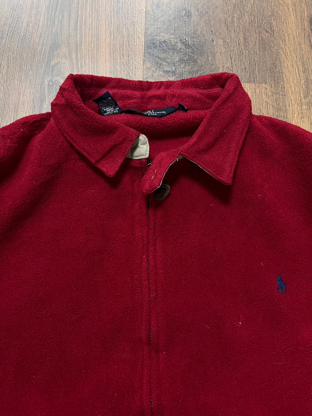 Polo Red Fleece Button Up (XL)