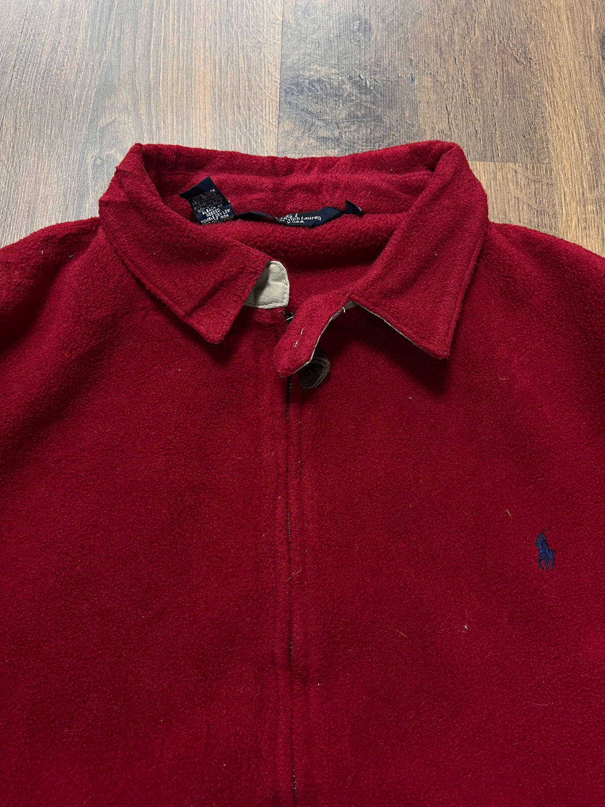 Polo Red Fleece Button Up (XL)