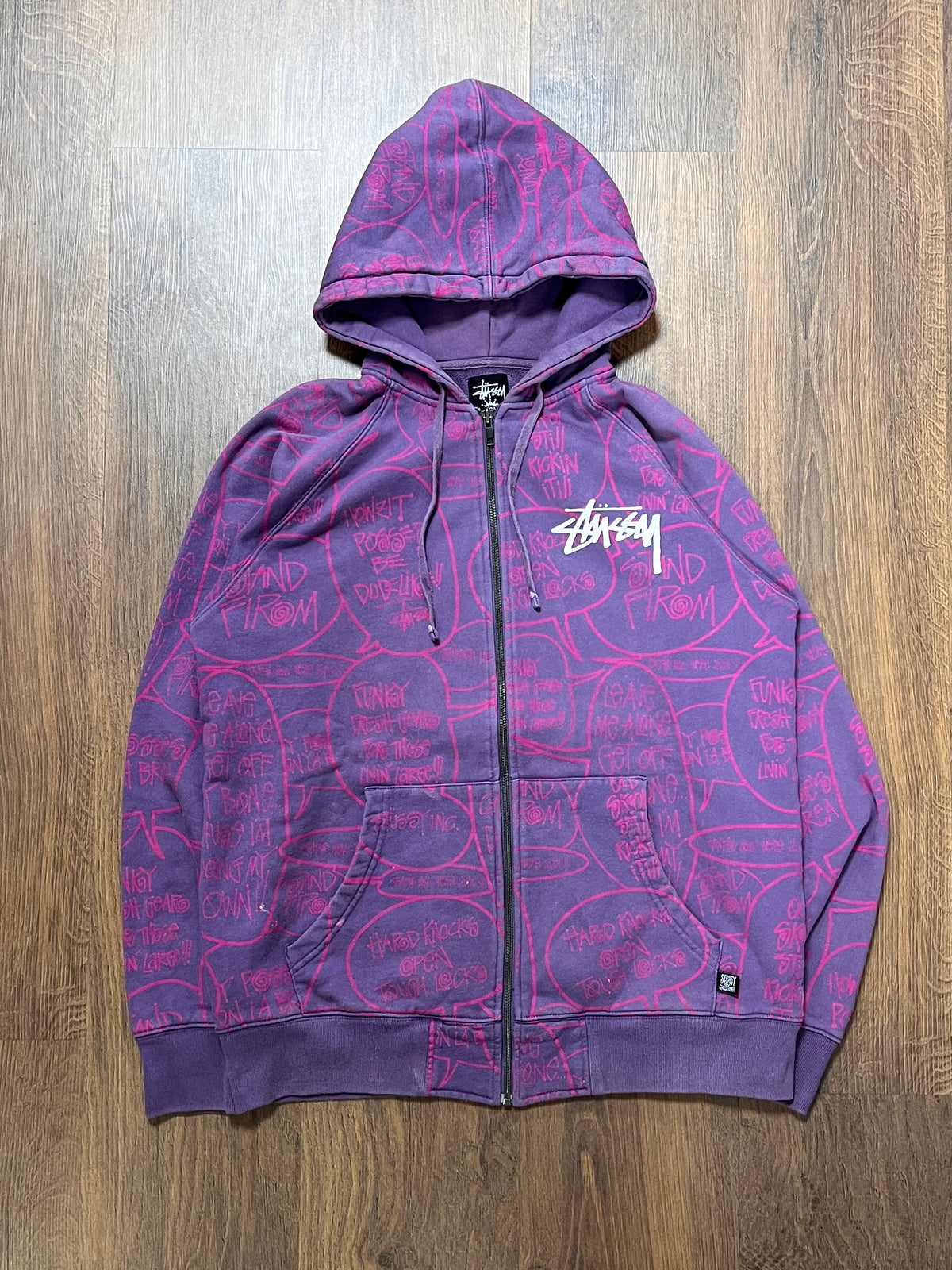 Stussy 2000s Zip Up Hoodie (L)