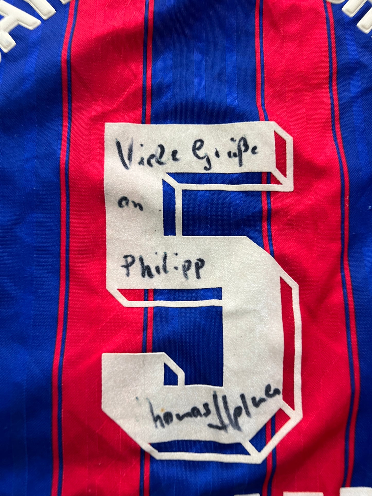 Signed Bayern 1995/97 Helmer Home Jersey (L)