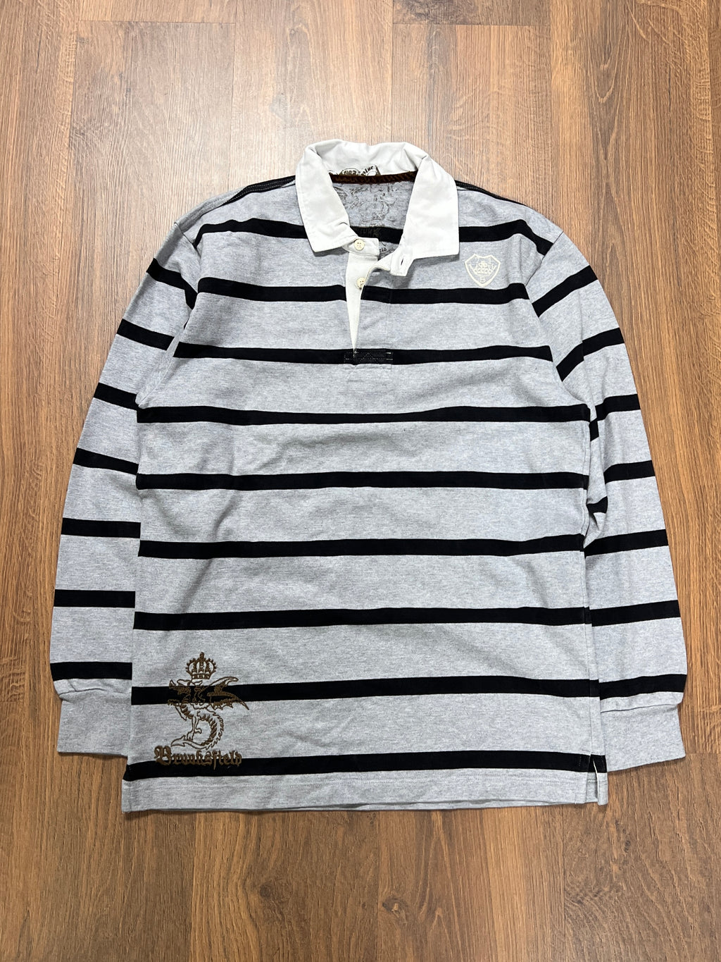 Y2K Stripped Goth Long Sleeve (L)
