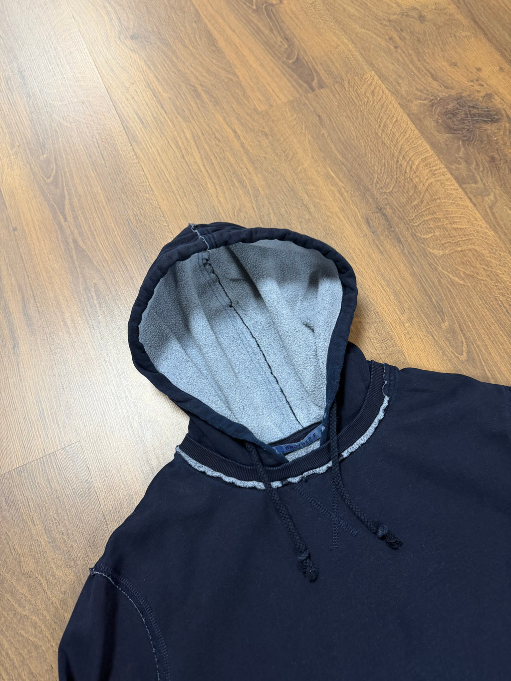 Frayed Distressed Hoodie(L)