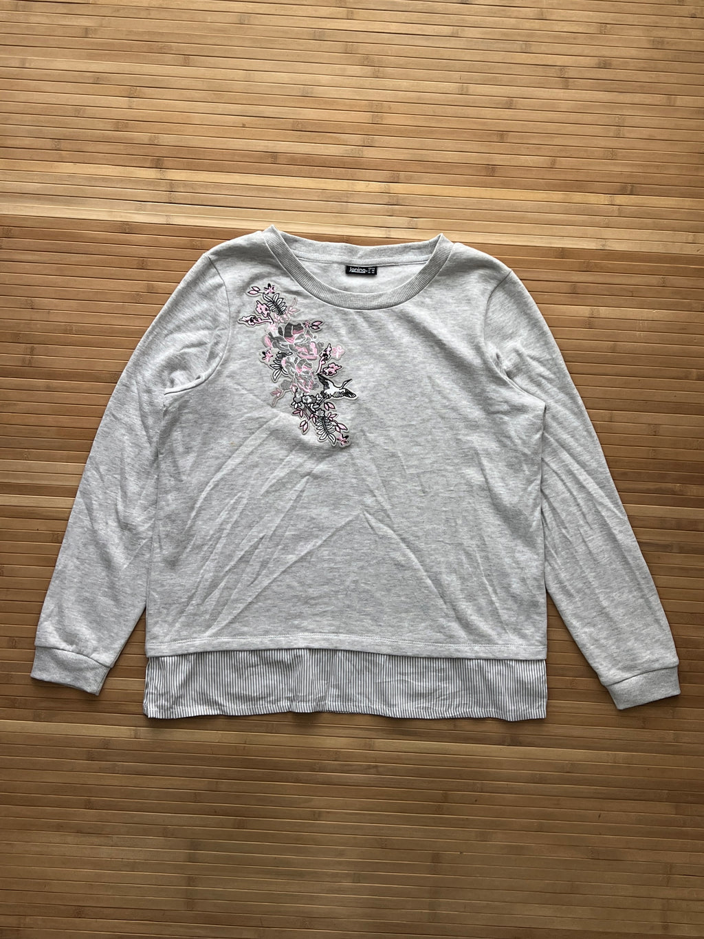 Janina Embroidery Sweatshirt🙋‍♀️ (L)