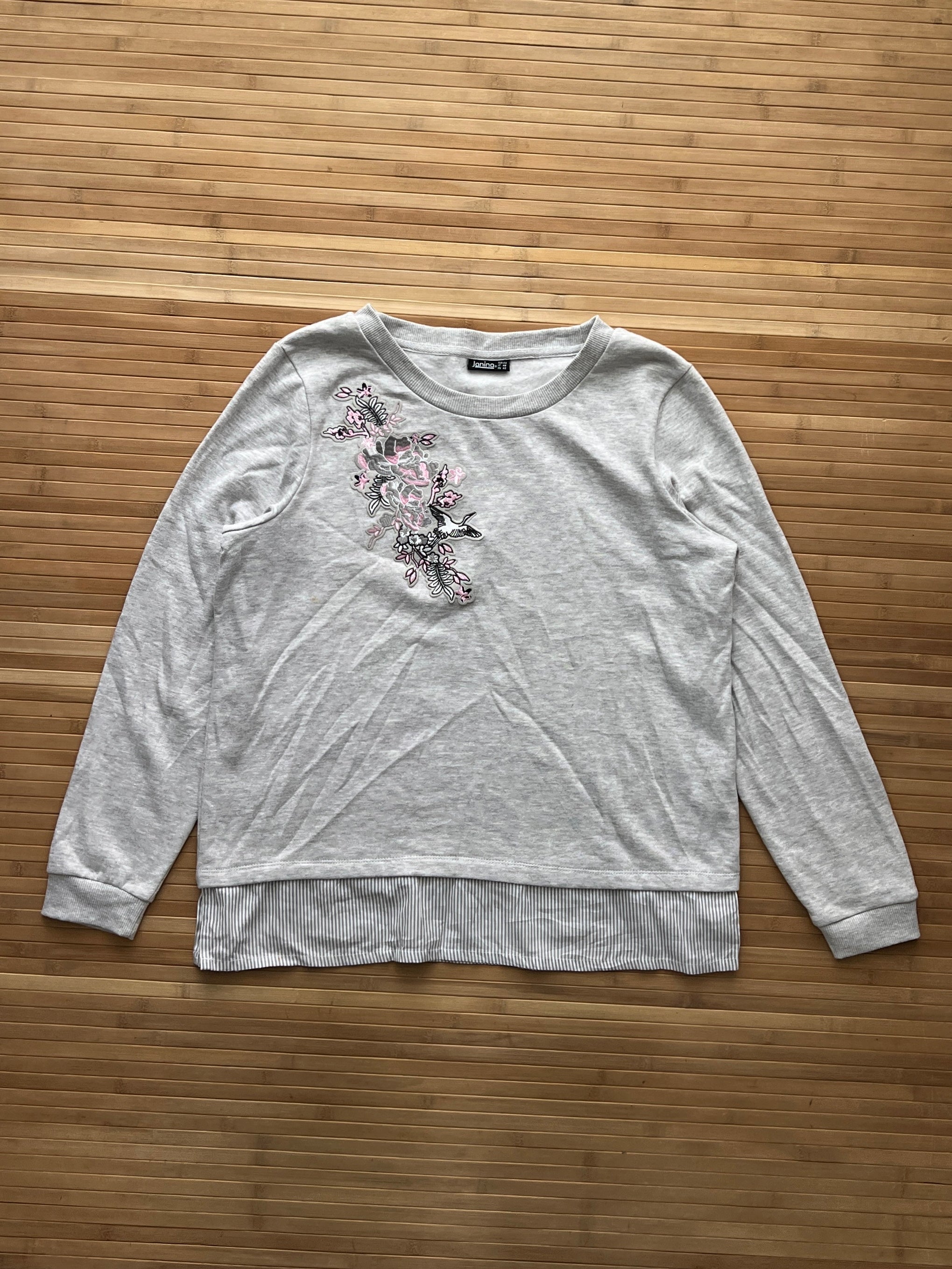Janina Embroidery Sweatshirt🙋‍♀️ (L)