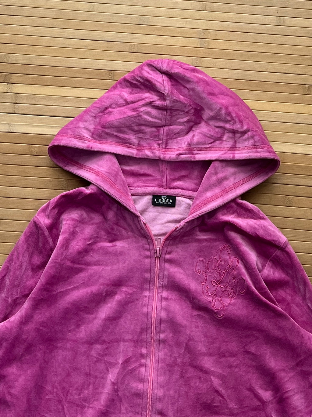 Pink Velvet Zip Hoodie 🙋‍♀️(S)