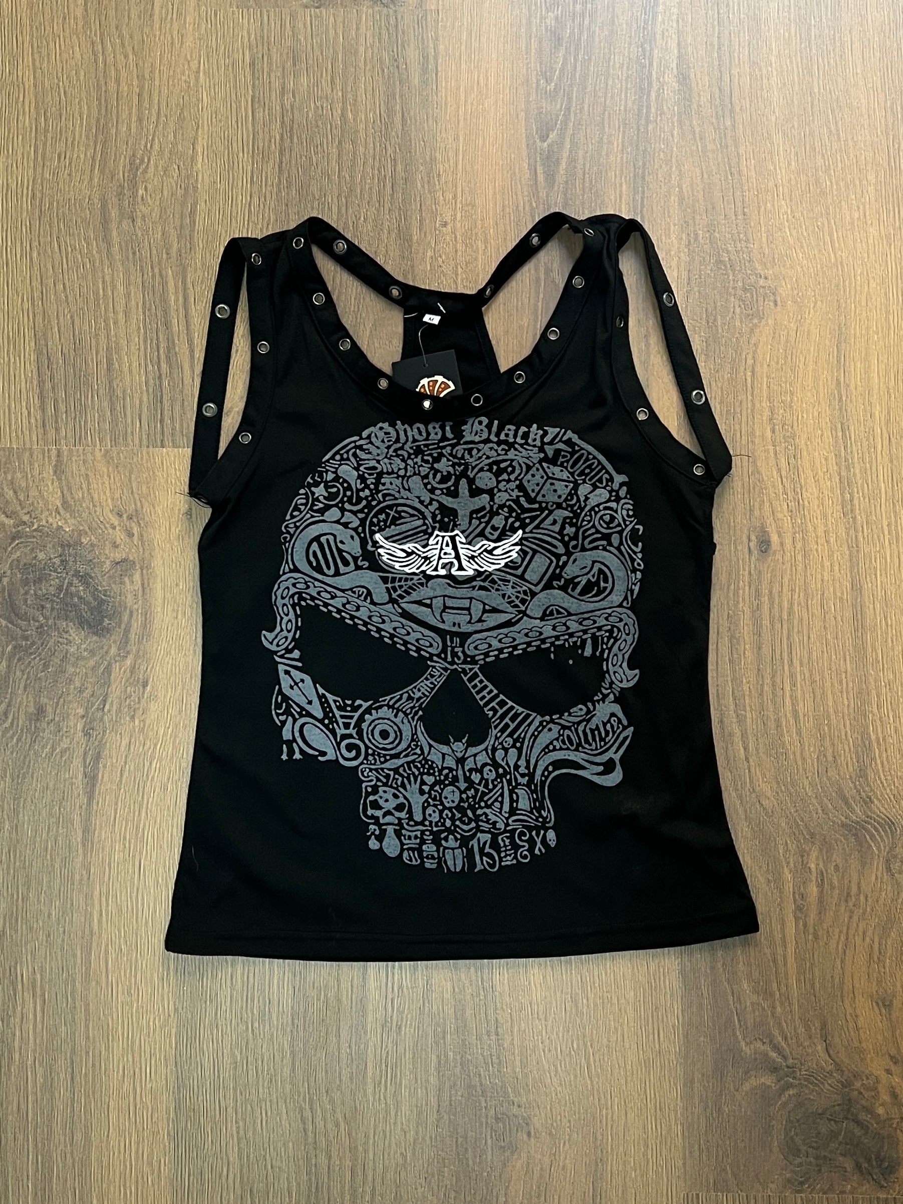 Y2K Skeleton Crop Top 🙋‍♀️ (M)