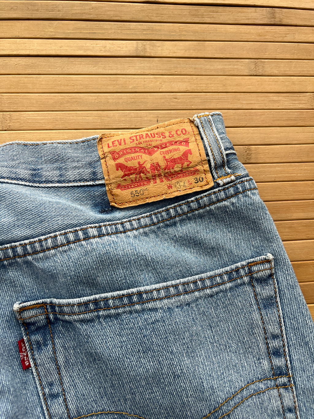 Levis 550 Baby Blue Jeans (30x30)