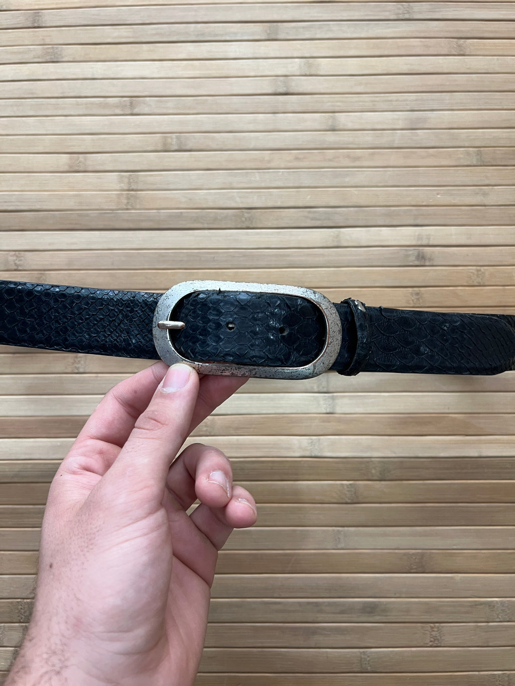 Black Snake Skin Belt (34)