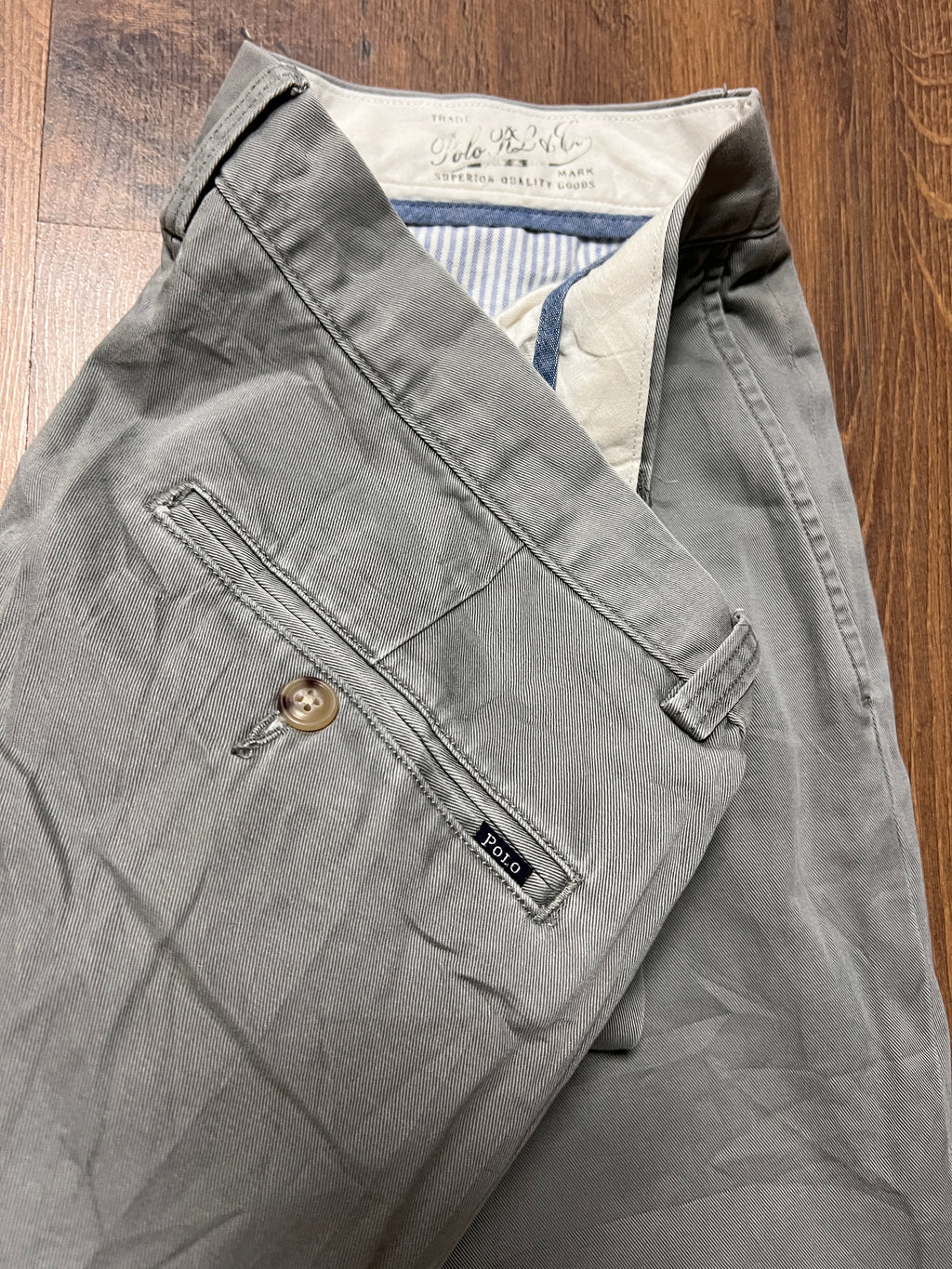 Grey Polo Chino Pants(34x30)
