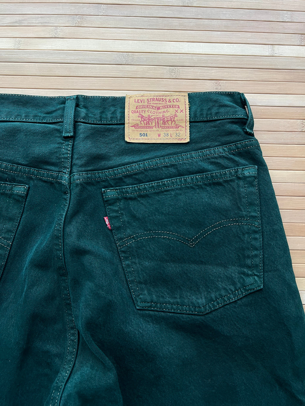 501 Levis Green jeans (34x32)